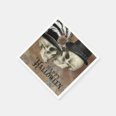 Gothische schedels bij Petten  Halloween Servet (Hoek)