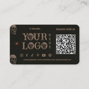 Gothische schedels donkere Halloween ticket visite