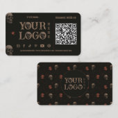 Gothische schedels donkere Halloween ticket visite (Voorkant / Achterkant)