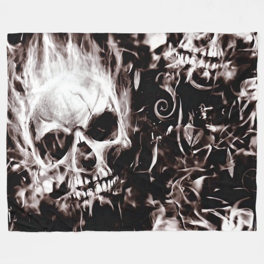 Gothische schedels Extreme Airboringkunst Fleece Deken (Voorkant (Horizontaal))