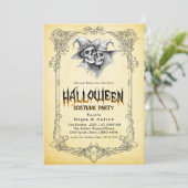 Gothische schedels in Petten Halloween Costume Par Kaart (Staand voorkant)