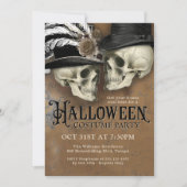 Gothische schedels in Petten Halloween Costume Par Kaart (Voorkant)