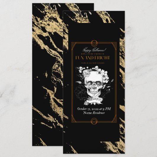 Gothische schedels in Petten Halloween Costume Par Kaart (Voorkant / Achterkant)