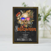 Gothische schedels in Petten Halloween Costume Par Kaart (Staand voorkant)