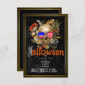 Gothische schedels in Petten Halloween Costume Par Kaart (Voorkant / Achterkant)