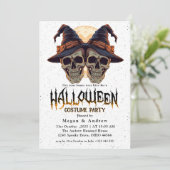 Gothische schedels in Petten Halloween Costume Par Kaart (Staand voorkant)
