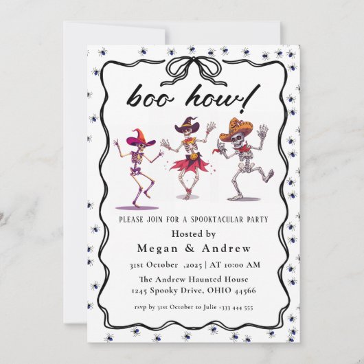 Gothische schedels in Petten Halloween Costume Par Kaart (Voorkant)