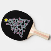 Gothische Schedels Kerstboom Ping Pong Batje (Zijkant)