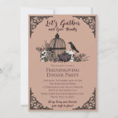 Gothische schedels & rozen dank aan vrienden met d kaart (Voorkant)