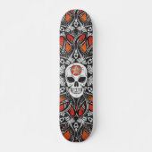 Gothische schedels - Sinaasappel Persoonlijk Skateboard (Voorkant)