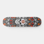 Gothische schedels - Sinaasappel Skateboard (Horizontaal)