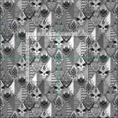 gothische schilden bw stof (Delen)