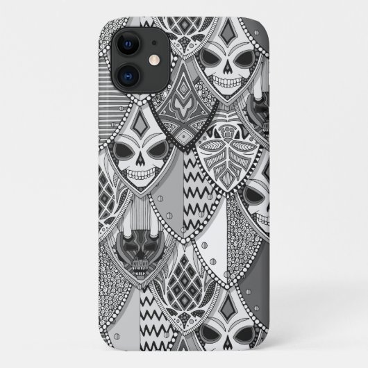 gothische schilden zwart-wit Case-Mate iPhone case (Achterkant)