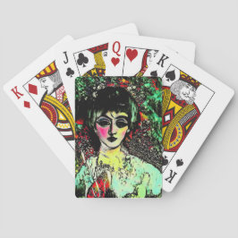 Gothische Schoonheid Portret  Pokerkaarten