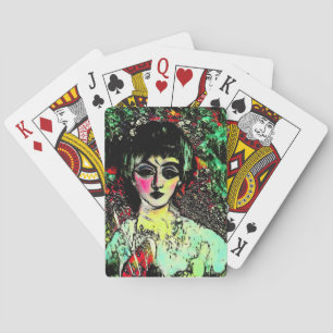 Gothische Schoonheid Portret Pokerkaarten