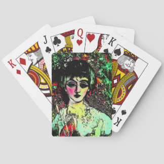 Gothische Schoonheid Portret Pokerkaarten
