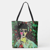 Gothische Schoonheid Portret Tote Bag (Achterkant)