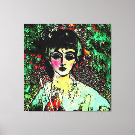 Gothische schoonheidsportret canvas afdruk