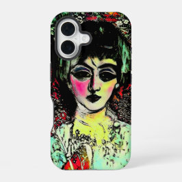 Gothische schoonheidsportret iPhone 16 hoesje