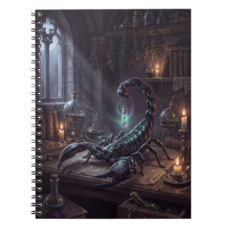 Gothische Schorpioen Donkere Alchemie Kunstprint Notitieboek