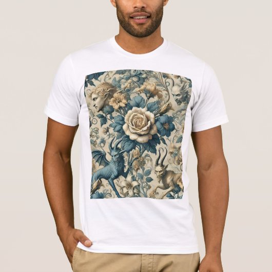 Gothische Serenade – Gothische Draagbare Kunst T-shirt (Voorkant)
