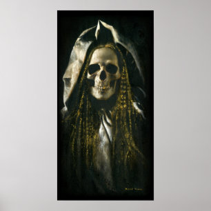 Gothische Skelet Geest Poster