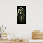 Gothische Skelet Geest Poster (Keuken)