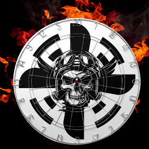 Gothische Skelet Piloot Vliegtuig Propeller Spel Dartbord