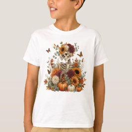 Gothische Skelet Pompoen Halloween T-shirt