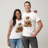 Gothische Skelet Pompoen Halloween  T-shirt (Unisex)