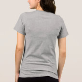 Gothische Skelet Rendier & Krans Stempel Raster Da Tri-Blend Shirt (Achterkant)