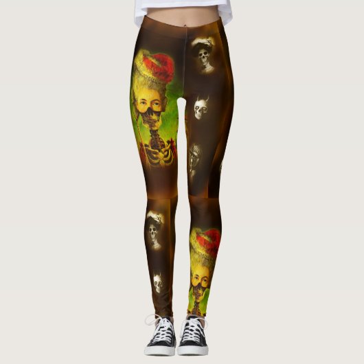 Gothische skeletten Leggings (Voorkant)