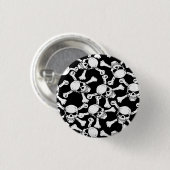 GOTHISCHE SKULLEN KROSSBONNEN PATROON RONDE BUTTON 3,2 CM (Voorkant /achterkant)