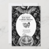  Gothische Skulls Halloween Gothic Uitnodiging (Voorkant)