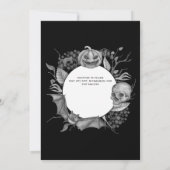  Gothische Skulls Halloween Gothic Uitnodiging (Achterkant)