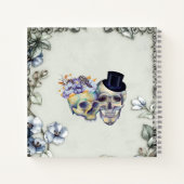  gothische Skulls Wedding Guest Book Notitieboek (Achterkant)