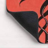 Gothische slangen rood en zwart muismat (Hoek)