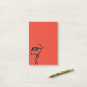 Gothische slangen rood en zwart post-it® notes (Op bureau)