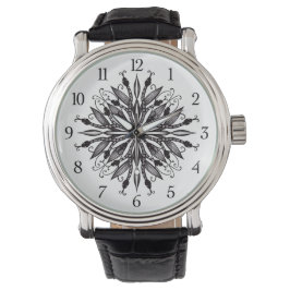 Gothische slangen, zwart en wit horloge