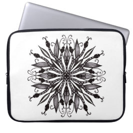 Gothische slangen, zwart en wit laptop sleeve
