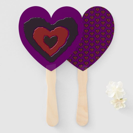 Gothische Smeltende Liefdeshart Handventilator Handwaaier (Voorkant en achterkant)