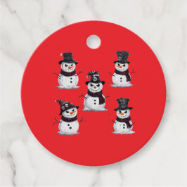 Gothische Sneeuwman Bedankjes Labels