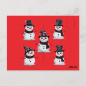 Gothische Sneeuwman Briefkaart (Achterkant)
