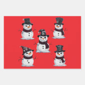 Gothische Sneeuwman Inpakpapier Vel (Voorkant 2)