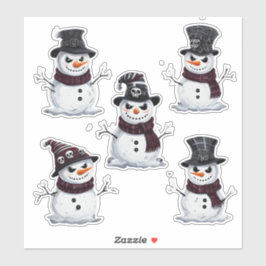 Gothische Sneeuwman Sticker