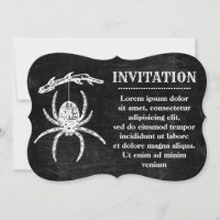 Gothische spin die aan tak hangt uitnodiging
