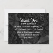 Gothische spin op bloem bedankkaart (Voorkant)