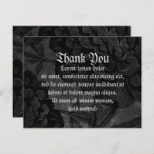 Gothische spin op bloem bedankkaart (Voorkant / Achterkant)