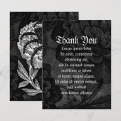 Gothische spin op bloem bedankkaart (Voorkant / Achterkant)