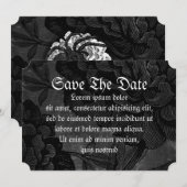 Gothische spin op bloem save the date (Voorkant / Achterkant)